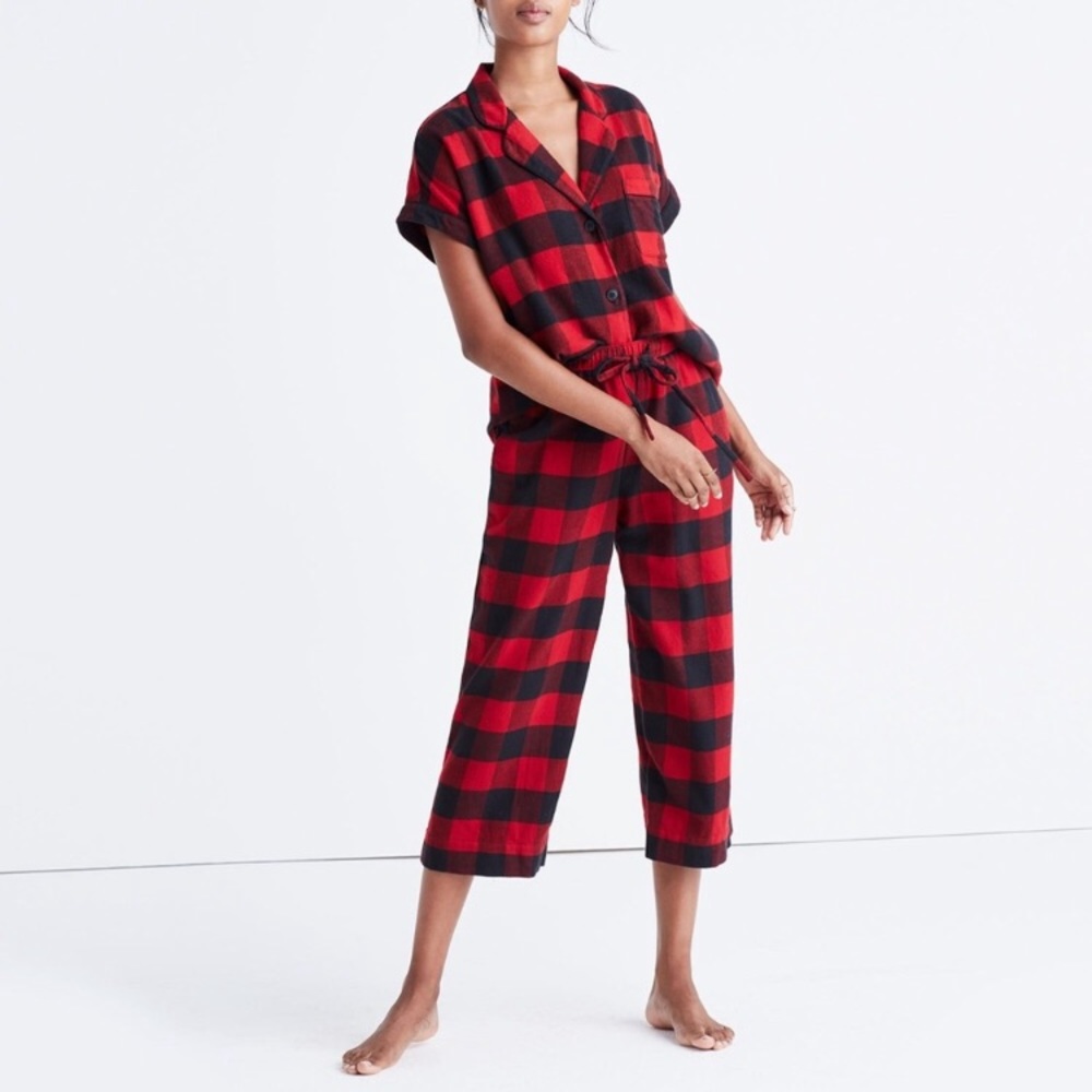 Madewell Bedtime PJs Buffalo Check Flannel Pajamas